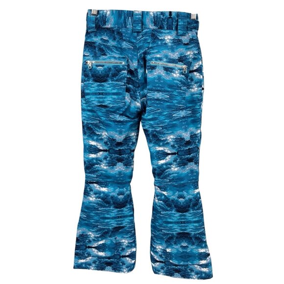 DESCENTE Junior Girls Blue Feathered Pattern Ski Board Pants US 12 - Picture 9 of 9